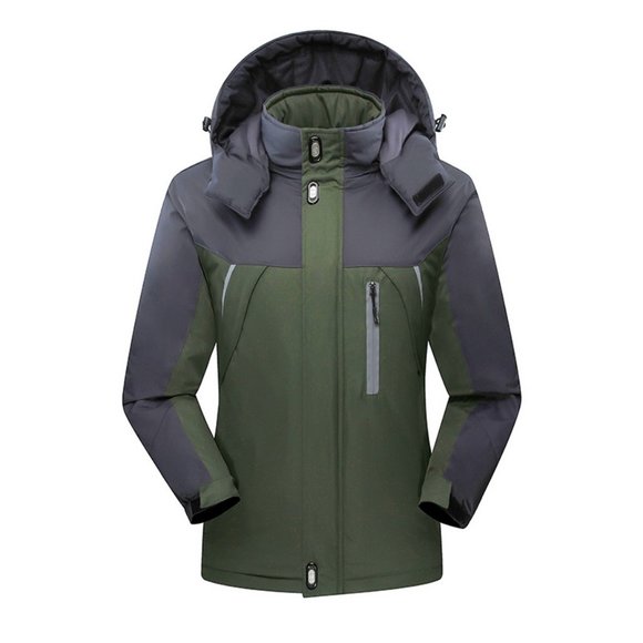Other - Ski Jacket Waterproof Windproof Snow Jacket Hooded Mens Womens Gray & Green
